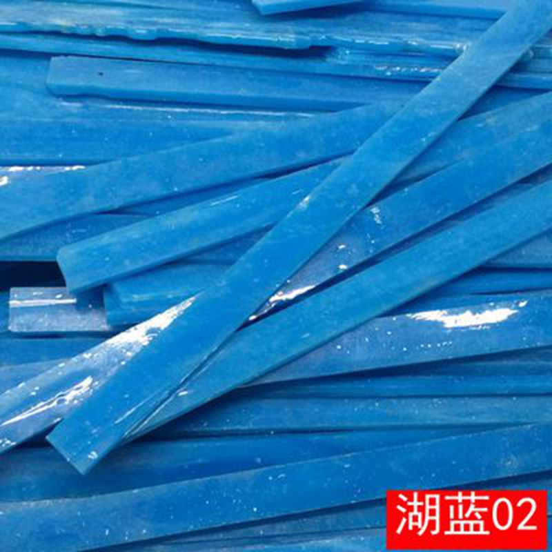 200g DIY Multicolor Mosaic Inlay Tiles Wall Handmade Materials Glass Long Mosaic Piece Regular Collage Craft ZXY9821: Color 10