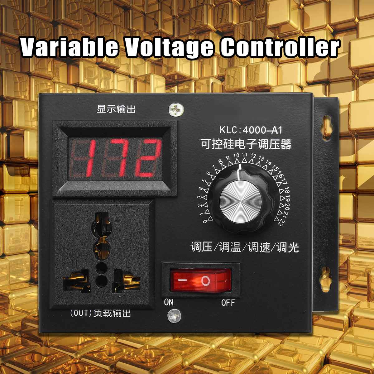 Contrôleur de vitesse à moteur universel 220V 4000W | Régulateur de vitesse à tension Variable, affichage de la vitesse, variateur de commande du moteur