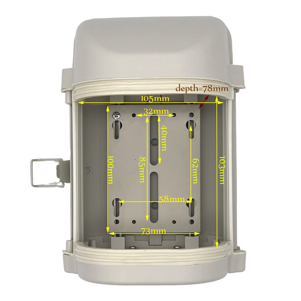 6inch Outdoor Waterproof CCTV Camera Housing Weatherproof Aluminum Alloy Casing Cover with Lens Cutout for Security Box Camera