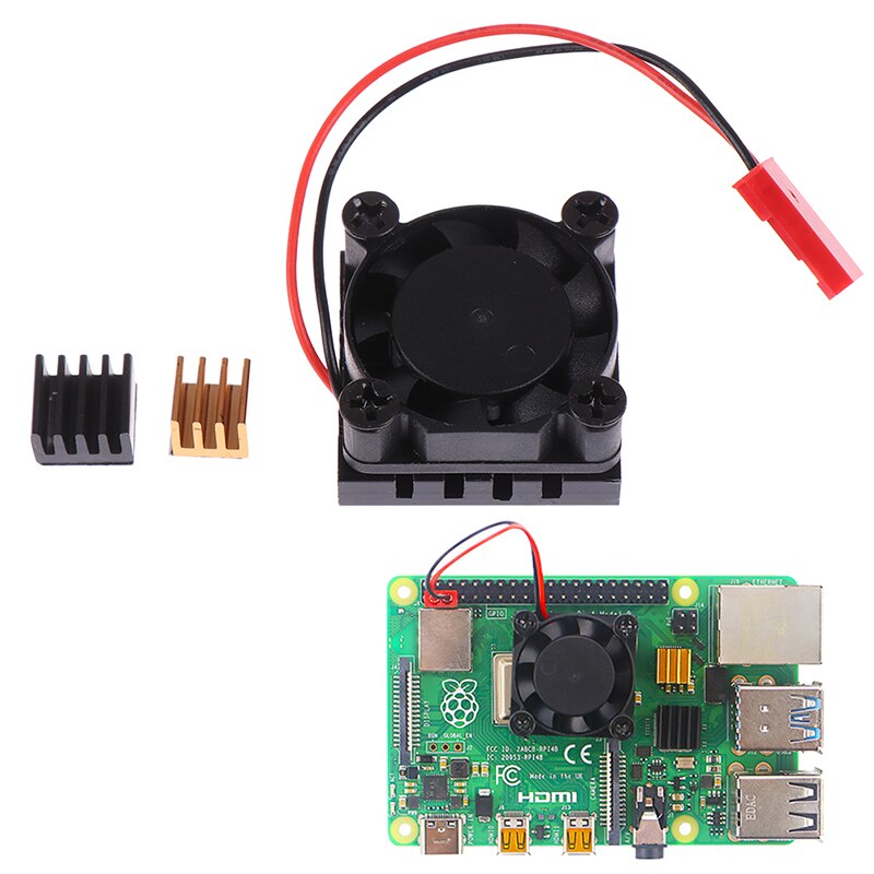 Universele Ventilator Cooler Module Plein Koelventilator Met Heatsink Cooler Kit Koper Aluminium Cooling Pad Voor Raspberry Pi 4 /3/2