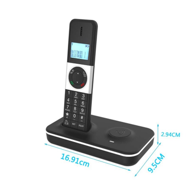 LCD Caller ID Display Digital Cordless Telephone 5 Handsets Connection for Business Office Cordless Telephone Hands-free Calls