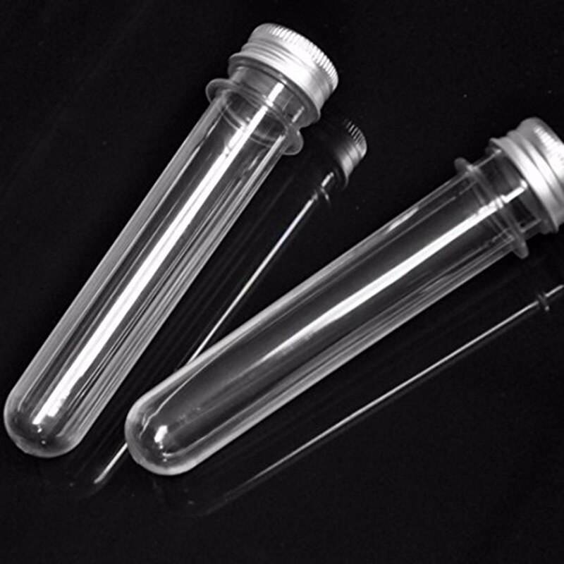 Nowy-10szt. test przeźroczyste tworzywo sztuczne z dozownikiem nasadki (40Ml, 140X25Mm)