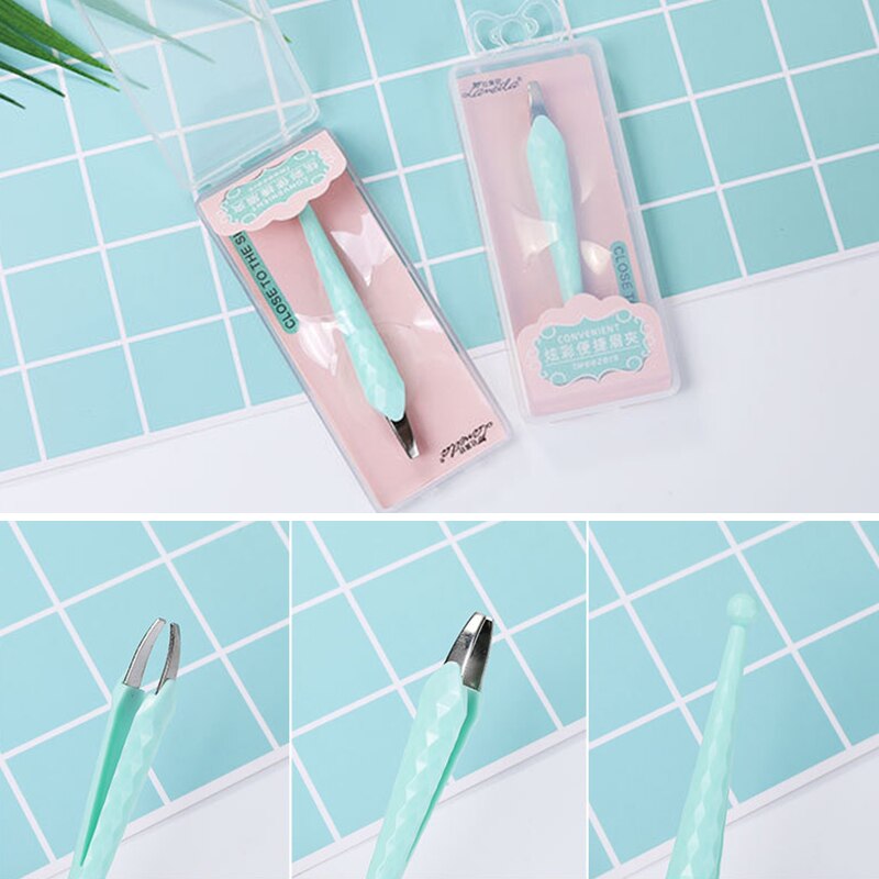 1pcs Eyebrow Tweezers Stainless Steel Pincet Straight Tip Eyebrow Tweezers Face Hair Removal Tools Tweezer