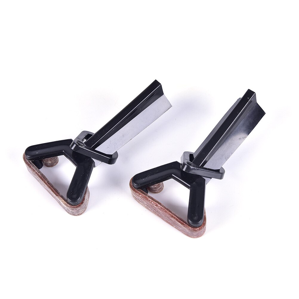 good 2pcs Plastic Pool Cue Tip Clamp Snooker Billiard Clamp for Tip Glue on Fastener Repair