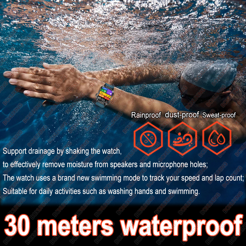 Para xiaomi militar esportes ao ar livre gps relógio inteligente men3atm à prova dwaterproof água bússola embutido gps freqüência cardíaca bluetooth chamada smartwatch