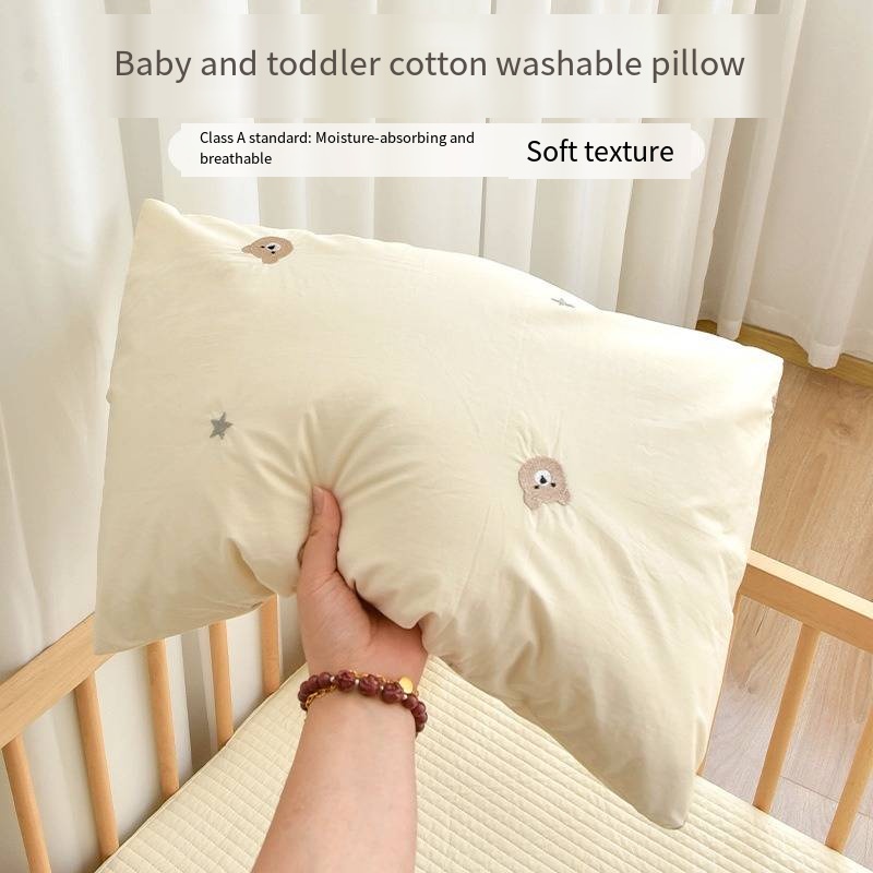 Neugeborenen Baby Reine Baumwolle Kissen Baby Baumwolle Kissen Kindergarten kinder Nickerchen Atmungsaktive Buchweizen Kissen Abnehmbare Kissenbezug