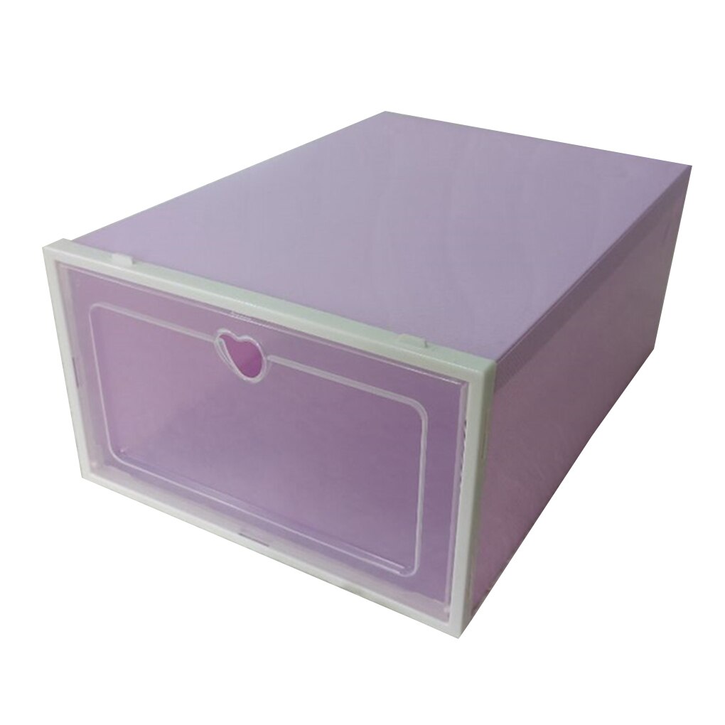 Stapelbare Opslag Schoenendoos Transparante Plastic Schoenendoos Flip Schoen Opslag Artefact Home Storage Tool: Dark Gray