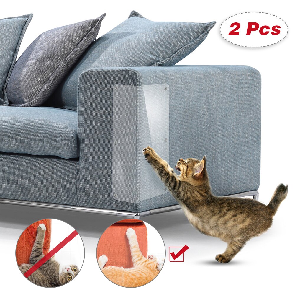 2pcs/set Cat Scratching Tape Deterrent Anti Scratch Durable Sticker Clear Carpet Sofa Protection Furniture Pet Training Seats