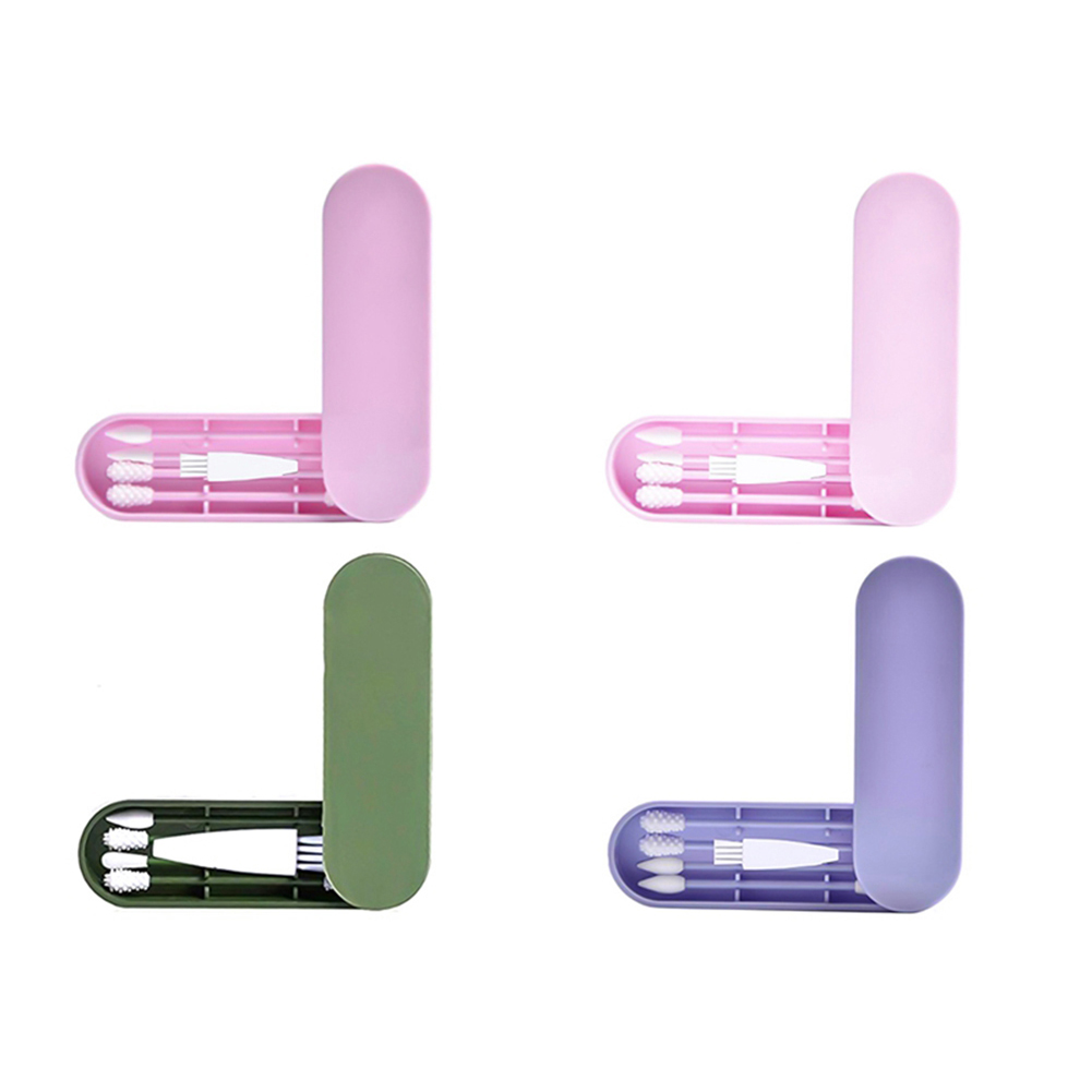 5 in 1 Silicone Cotton Swab Ear Eye Cleaning Washable Makeup Swabs Soft Flexible Reusable Makeup Tools Set