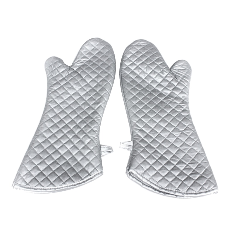 1 Paar 23 Inch Bbq Handschoenen Hittebestendige Avondmaal Lange Katoen Ovenwanten Keuken Magnetron Tool