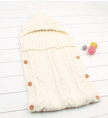 Baby soveposer vinter varm spædbarn fleece svøb tæpper 0-6m nyfødte klapvogn sengetøj indhyller børn sovesæk: 82 w 261 hvide