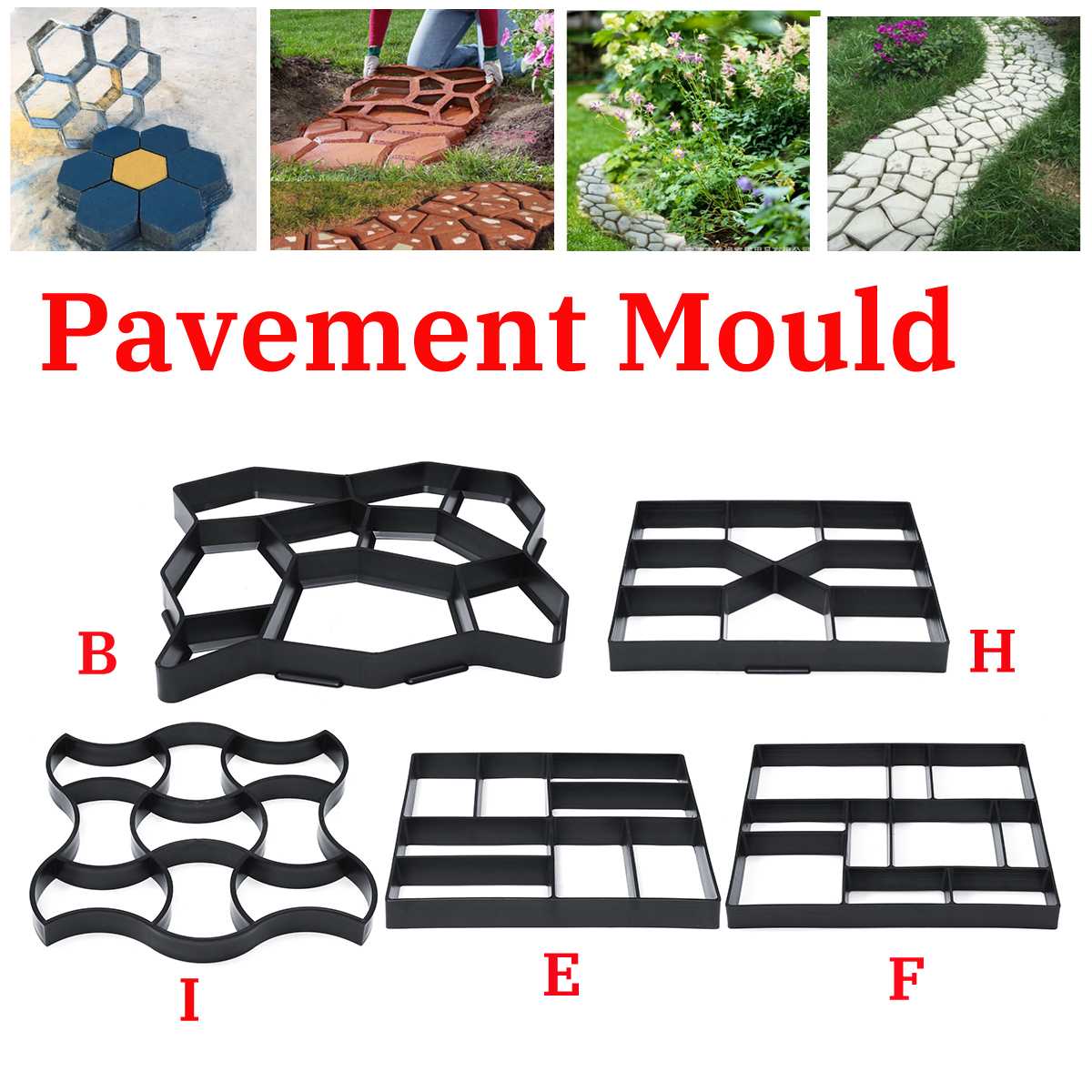 Jardín DIY camino de Metal fabricante de pavimento molde de hormigón escalonado de cemento molde de ladrillo para jardines/prados/balcones/CASAS