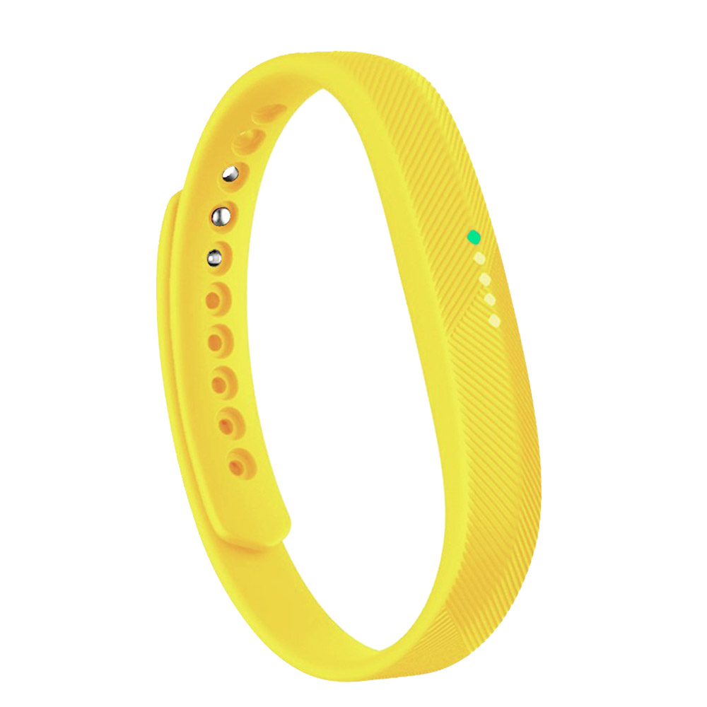 Rem för fitbit flex 2 armband sport klassisk fitness ersättningstillbehör handledsband för fitbit flex 2 rem: S / Gul