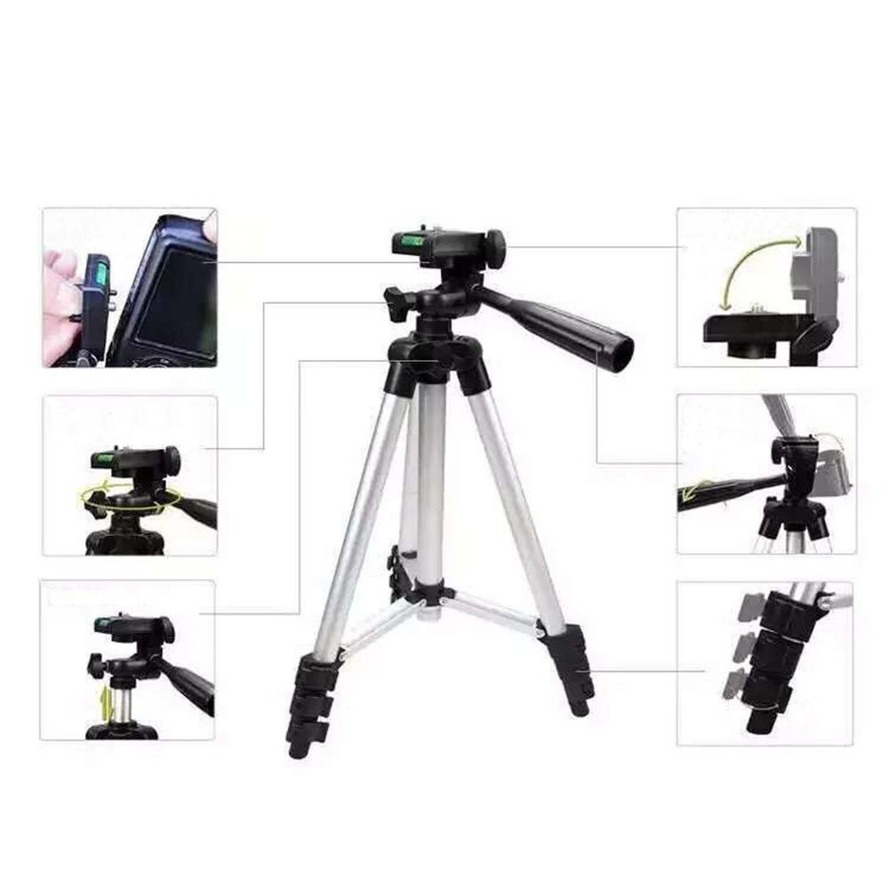 3120 Camera Houder Tafel Statief Telescopische Camera Statief Professionele DSLR Statief Monopod Voor Digitale SLR Camera Stand: Sliver