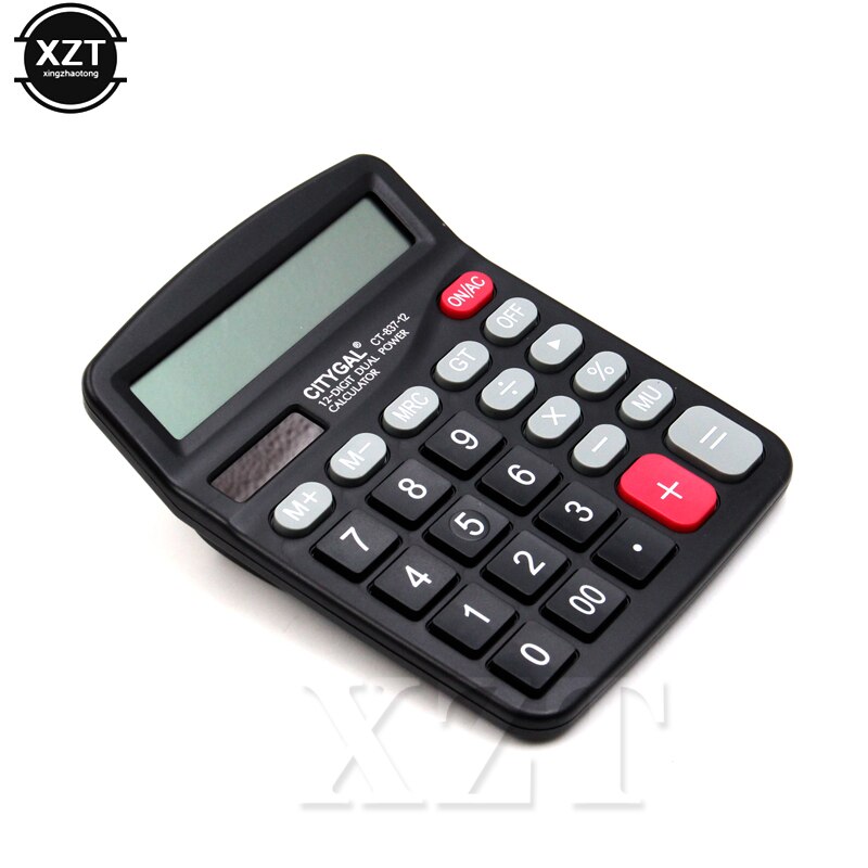 Portable 12 Digit Large Screen Display Calculator Financial Accounting Clear inventory Office Home Student Stationery Supplies