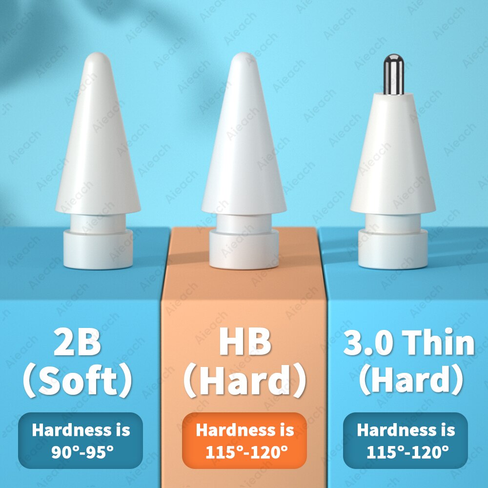 Pencil Tips For Apple Pencil 1st 2nd Generation Double Layer 2B &amp; HB &amp; Thin Tip For Apple Pencil Nib, Enough For 4 Years of Use