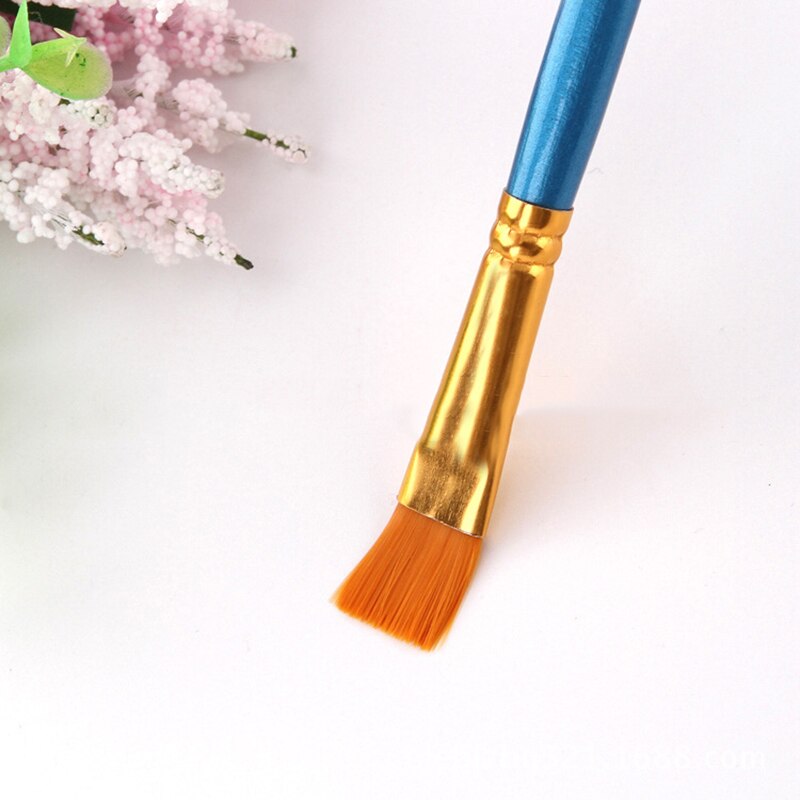 10Pcs/set Nylon Artist Paint Brush Watercolor Acrylic Wooden Handle Painting Brushes Art Supplies Stationery