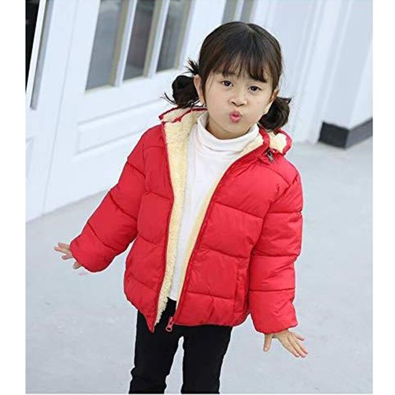Winter Infant Kids Baby Meisjes Jongens Beneden Parka Jas 3D Oren Hooded Lange Mouwen Rits Solid Warm Outfits 4 Kleuren
