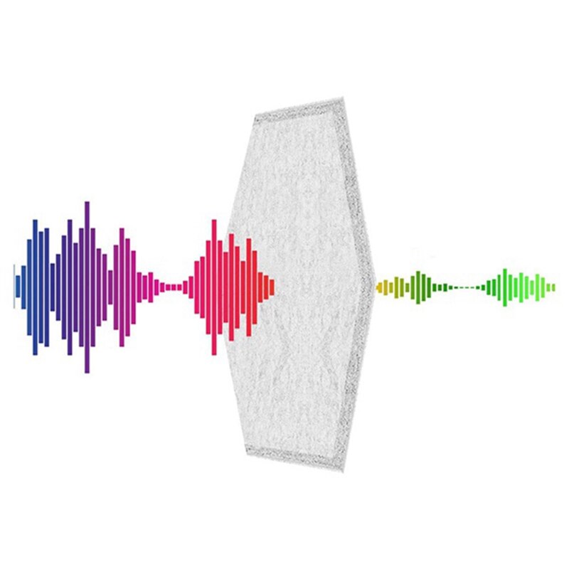 AD-18 Pcs Hexagon Acoustic Panels Beveled Edge Sound Proof Foam Panels,High Density Sound Proofing Panel For Studio Office