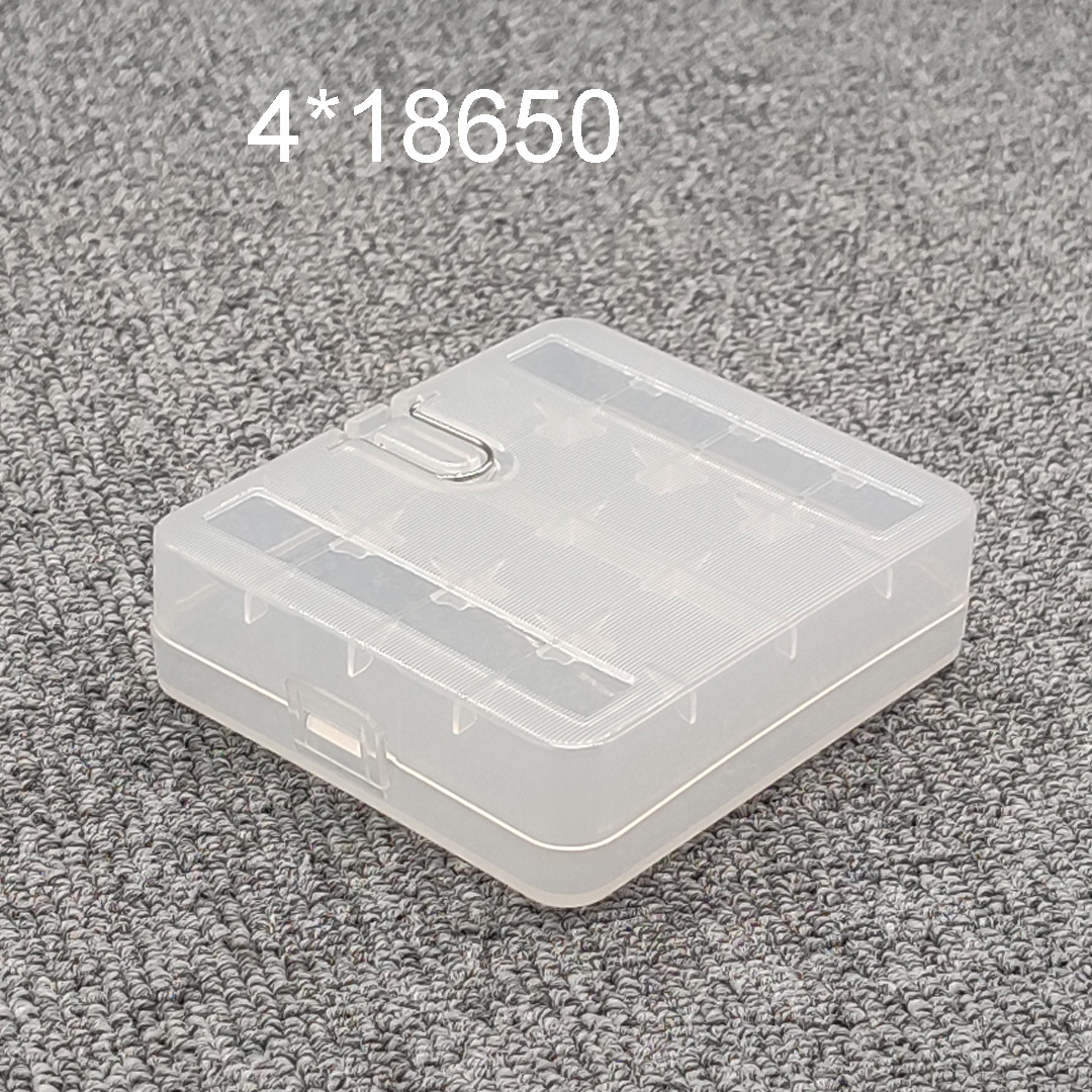26650 18650 Pudełko robić przechowywania baterii Twarde etui z uchwytem na akumulator 4 18650 4AA 4AAA Plastikowa obudowa przezroczysta: żółty
