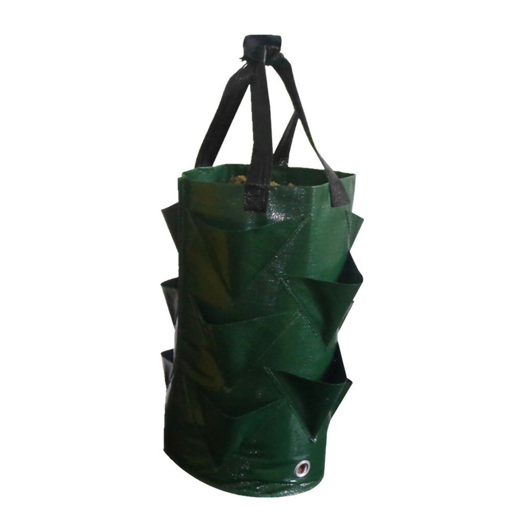 Multi-bouche conteneur sac planteur poche plante en croissance Pot côté produit pour jardin accessoires conteneur plante sac de culture: green