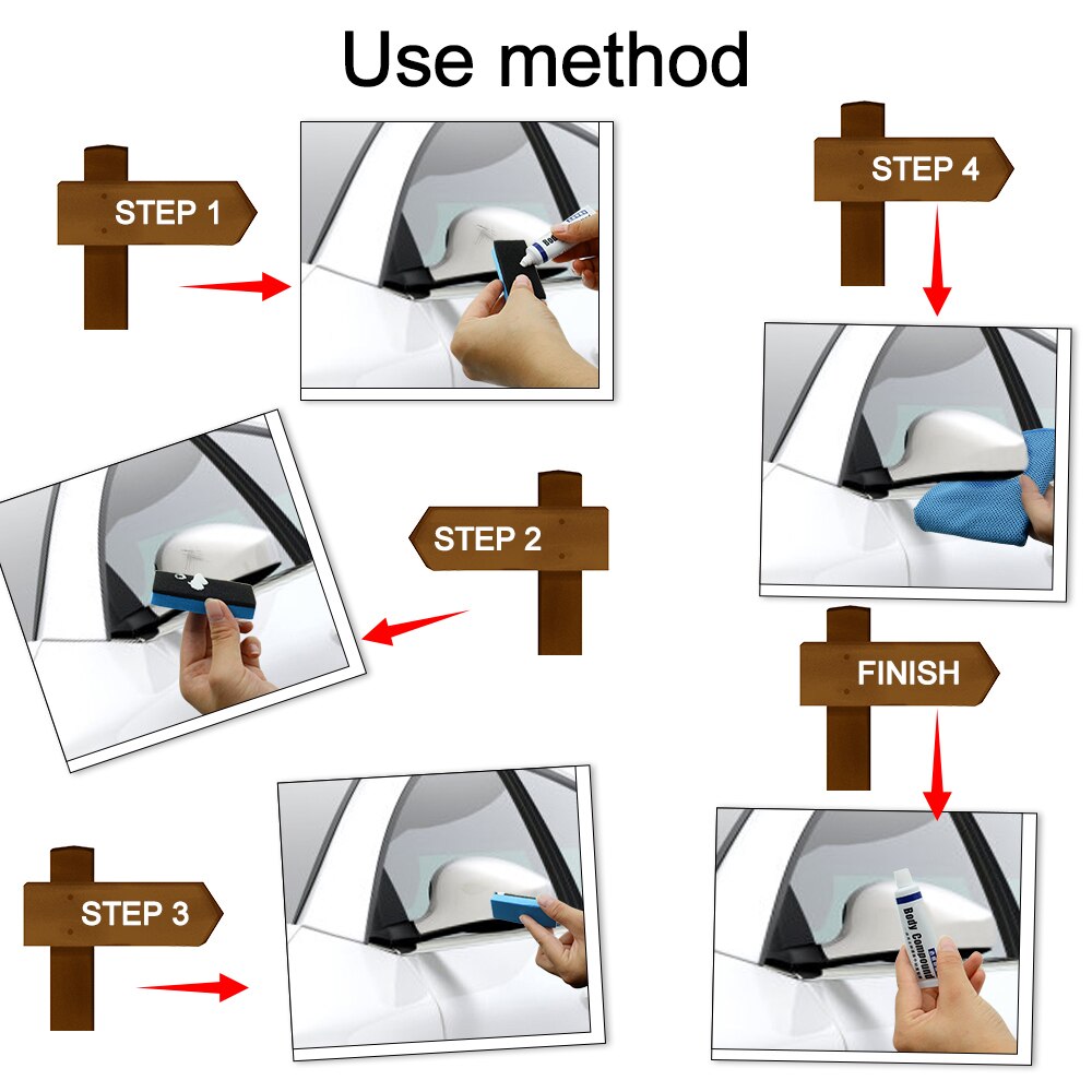 Auto Kras Reparatie Kits Auto Body Samengestelde MC308 Polijsten Slijpen Plakken Verf Care Set Auto Accessoires Fix het Auto wax