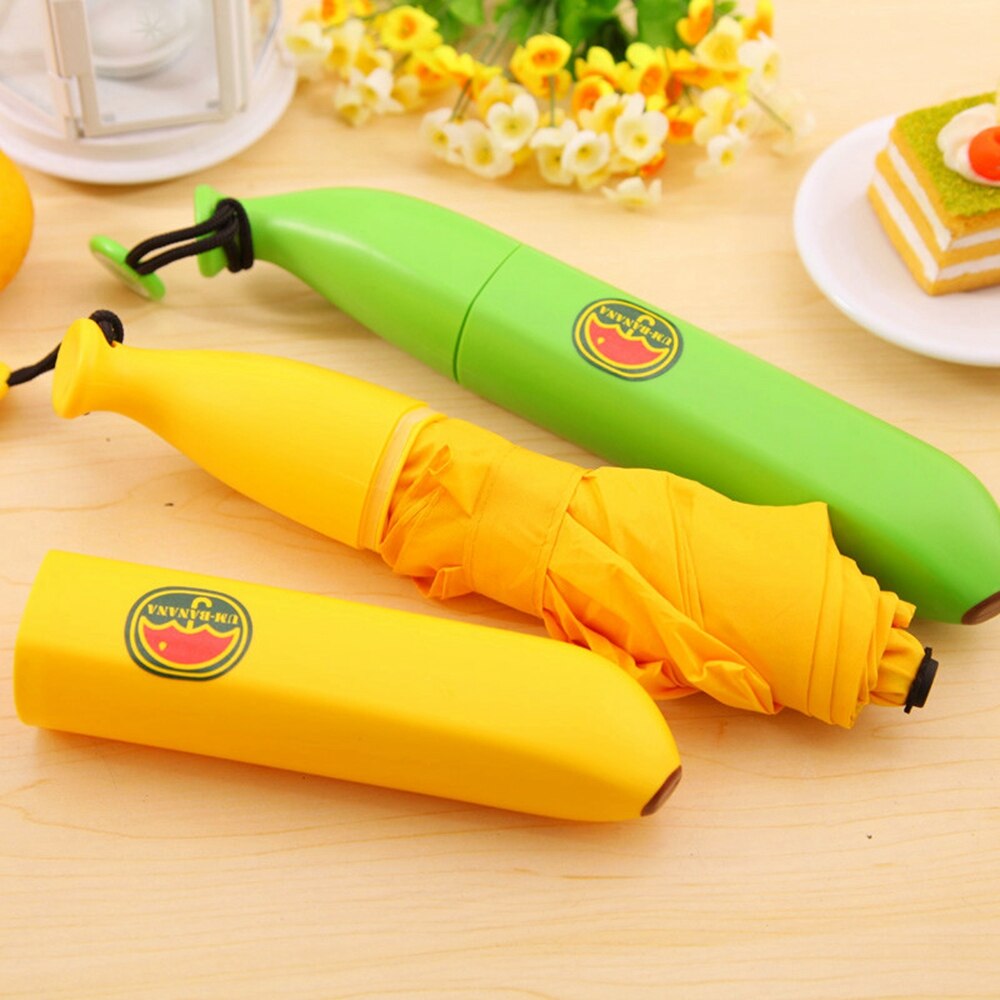 Parasol Cute Umbrella and Banana Paraguas Rain For Women As Novelty Kids Protection Windproof Folding Umbrellas