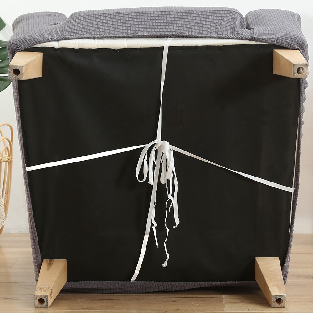 Moderne effen jacquard elastische bankzithoesbeschermer, wasbare hoes, universele bankhoes voor 1 persoon, woondecoratie