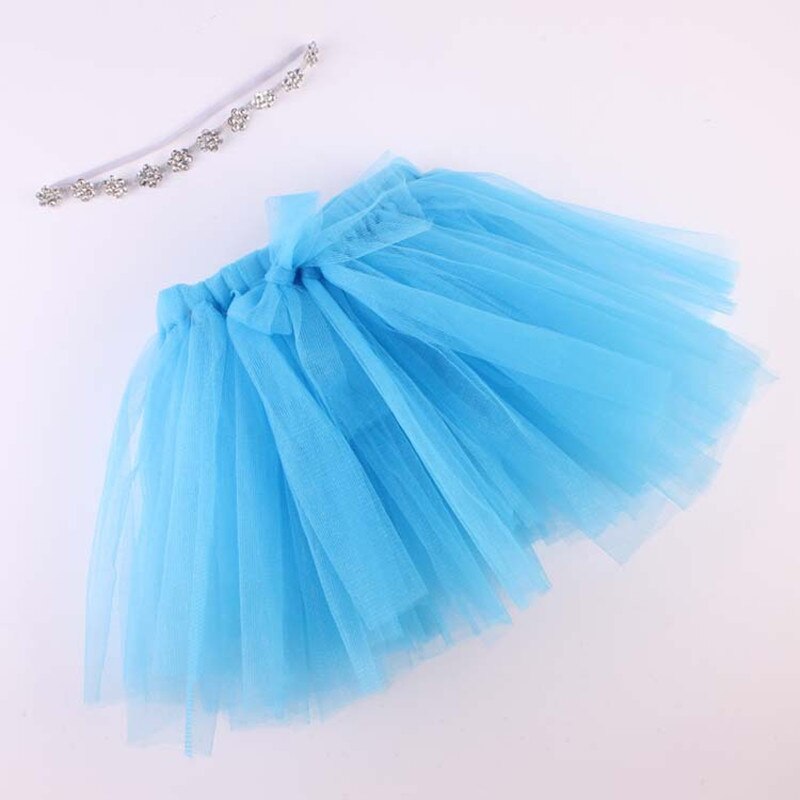 Saia tutu de princesa infantil, saia tule com strass para recém-nascidos fotografia: CÉU AZUL