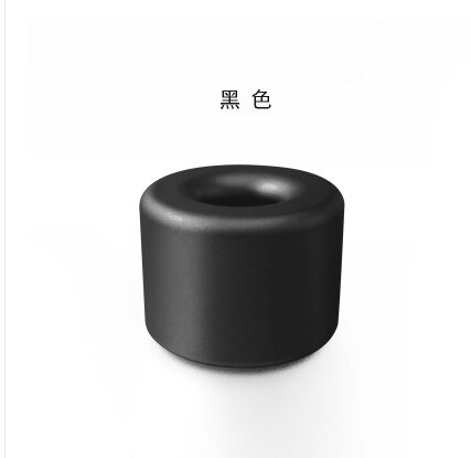 Mini Aluminum Alloy Pen Holder Business Office Supplies Desktop Storage Tools: black  round