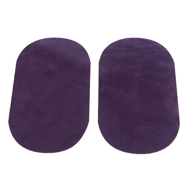 Patch de broderie ovale simple à repasser, à coudre, pour réparer les vêtements, les coudes, les genoux, les autocollants, les applications décoratives en tissu à coudre: Violet