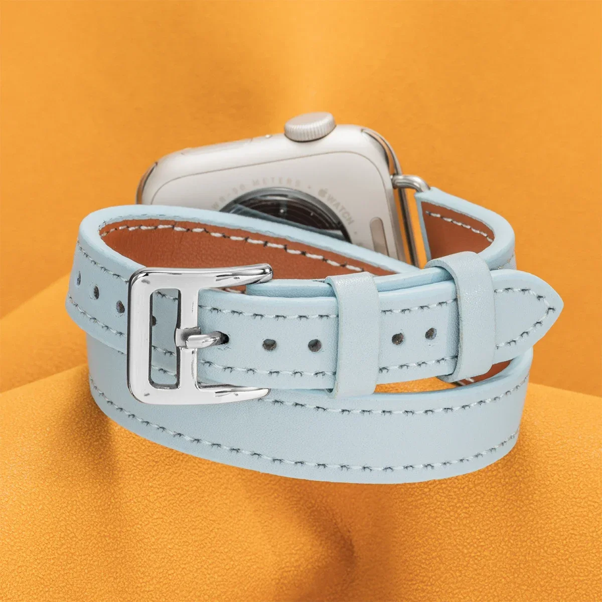 Lederen band voor Apple Watch Band 10 42MM 46mm 41 45mm 40 44mm Correa voor IWatch Series10 9 8 7 6 SE 5 4 Ultra 2 49mm Armband: Zwart Groen / 12mm