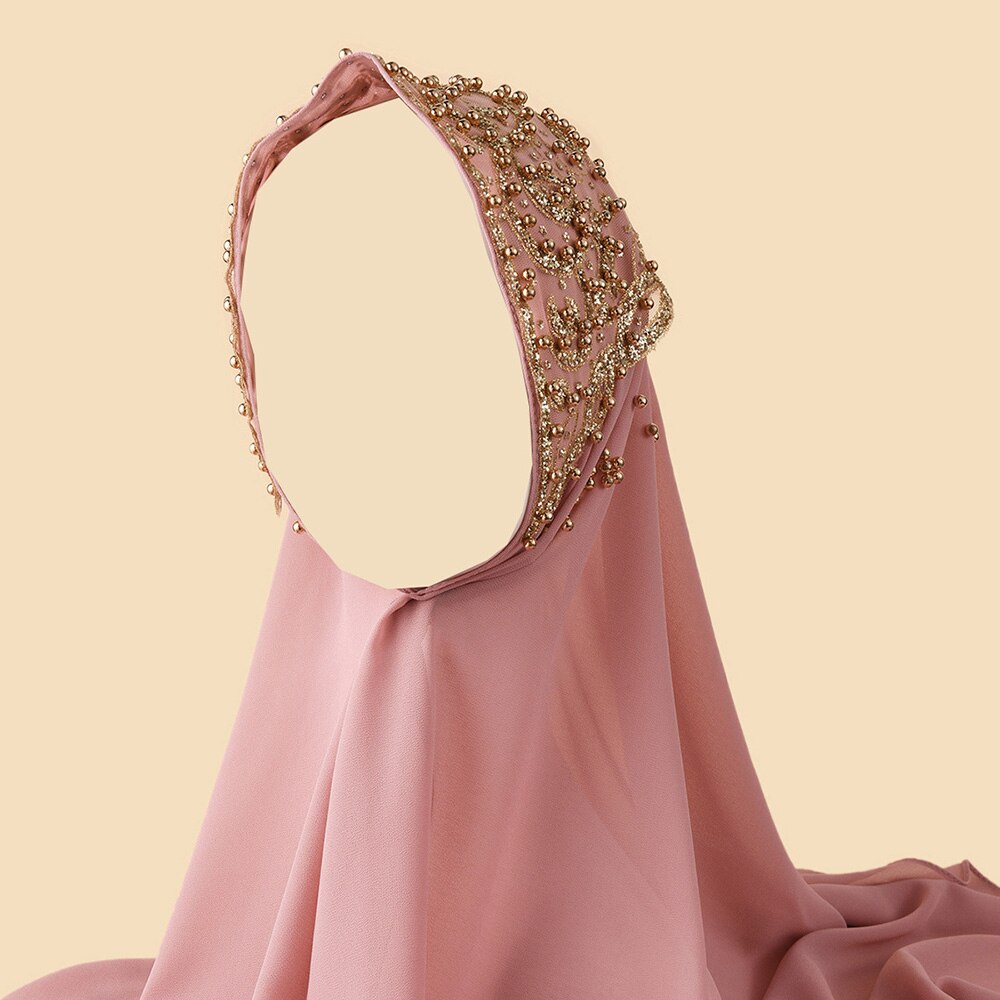 Ramadan Muslimischen Hijab Mit Strass Chiffon Schals Für Frauen Islam Kleidung Kopftücher Mit Stein Schal Damen Schleier