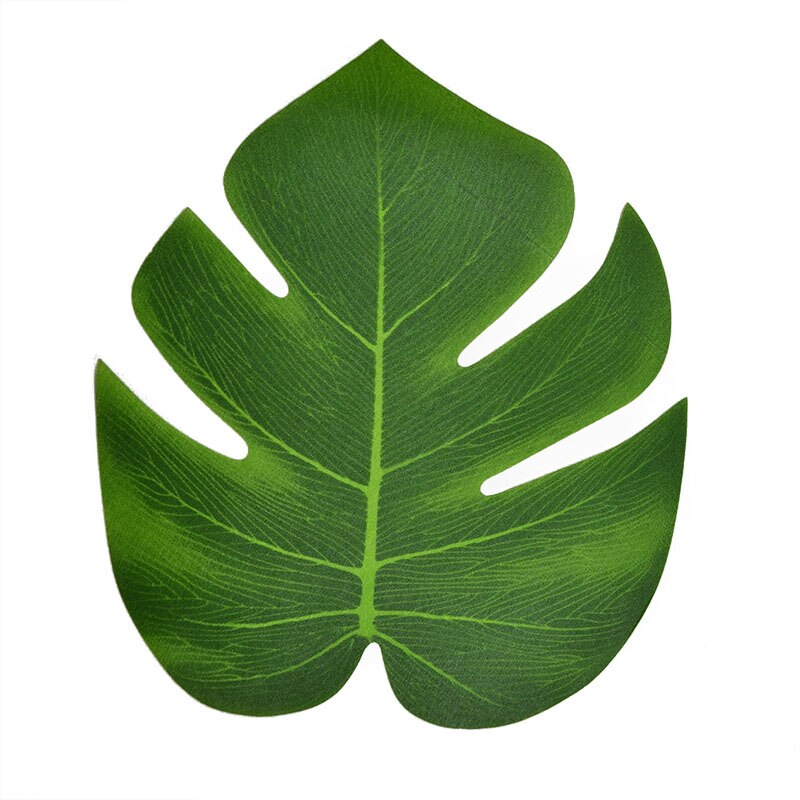 12Pcs Artificial Tropical Palm Leaves Hawaiian Beach Theme Wedding Party Leaves Jungle Party Table Decoration Accessories: 20cm