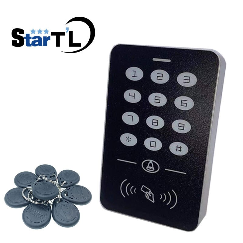 125khz RFID Proximity Card Access Control System RFID/EM Keypad Card Access Controller Door Opener Master Controller: grey