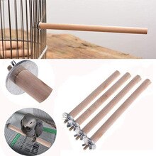 Wooden Parrot Stand Stick Perch for BirdsToy Bird Cage Accessories 1Pc