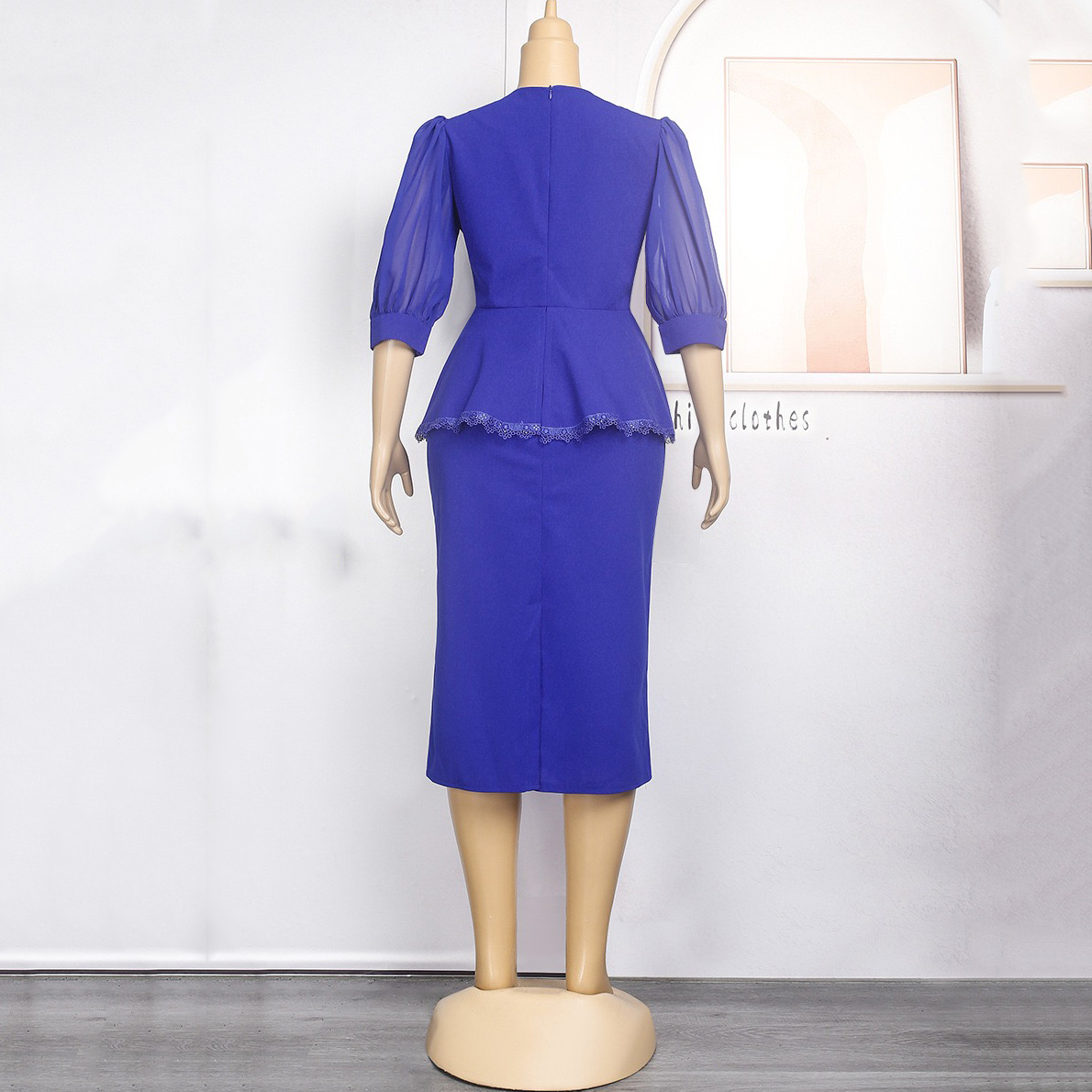 Eleganti gonne africane da 2 pezzi impostato camicetta e gonne aderenti con scollo a V con diamanti Abiti femminili di lusso alla moda impostato di gonne abbinate