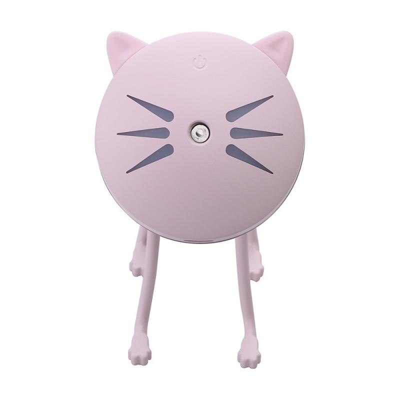 Cat Humidifier USB Mini Humidifier With Colorful Night Light Aromatherapy: pink