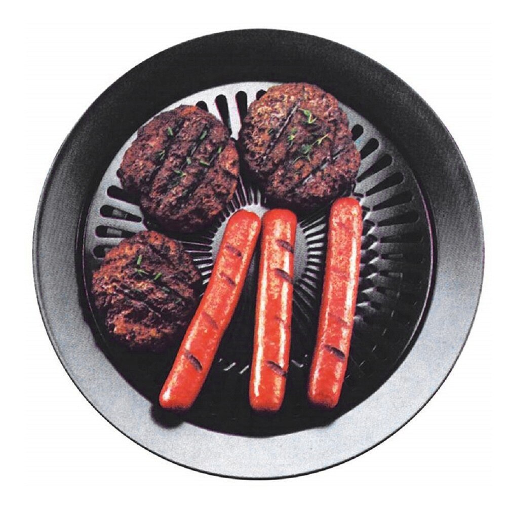 Udendørs røgfri non-stick grill grill bradepande komfur tallerken bbq køkkengrej