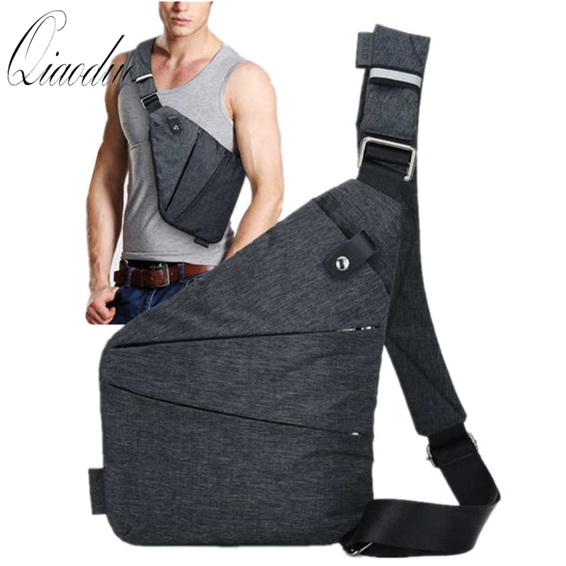 Brand Men Travel Business Fino Bag Burglarproof Shoulder Bag Holster Anti Theft Security Strap Digital Storage Chest Bags CE3122