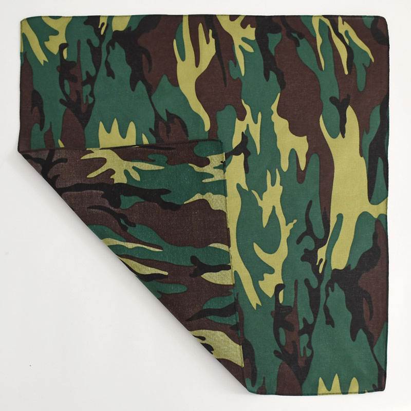 Camouflage Headband Cotton Bandanas Square Scarf Head Man Women Cycling Sun Protection Sports Breathable Printed Mask Headscarf