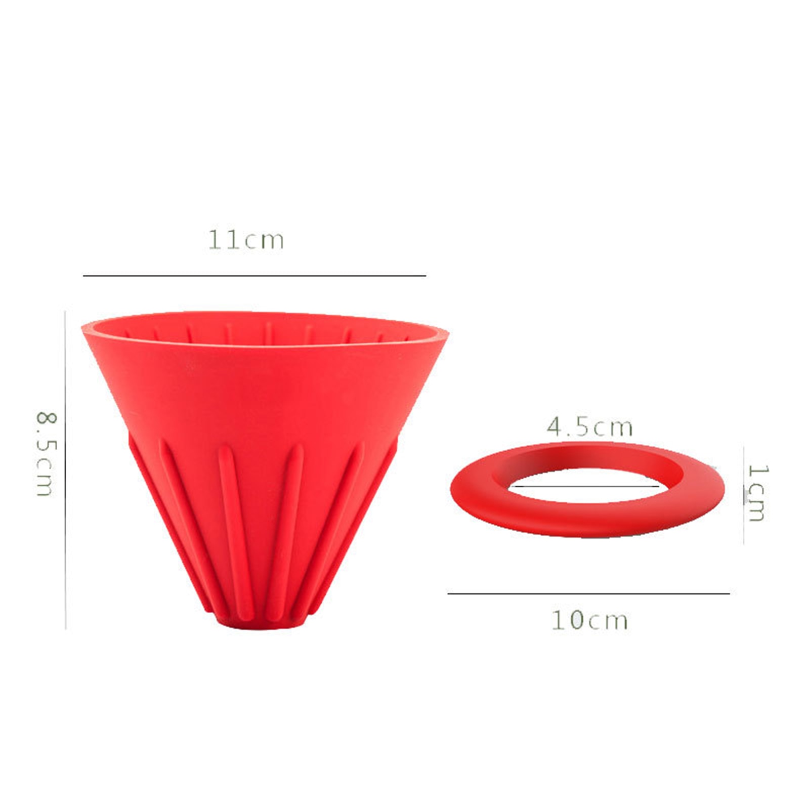 Main café entonnoir réutilisable Silicone café filtre tasse maison cuisine pour voyage rapide