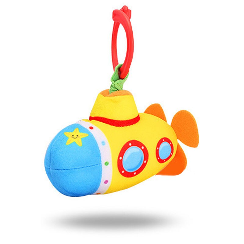 Hand Ring Bell Pull Schudden Bed Hangen Baby Speelgoed Baby Speelgoed 0-1 Jaar Oude Hand Hold Speelgoed: Rattle-Submarine