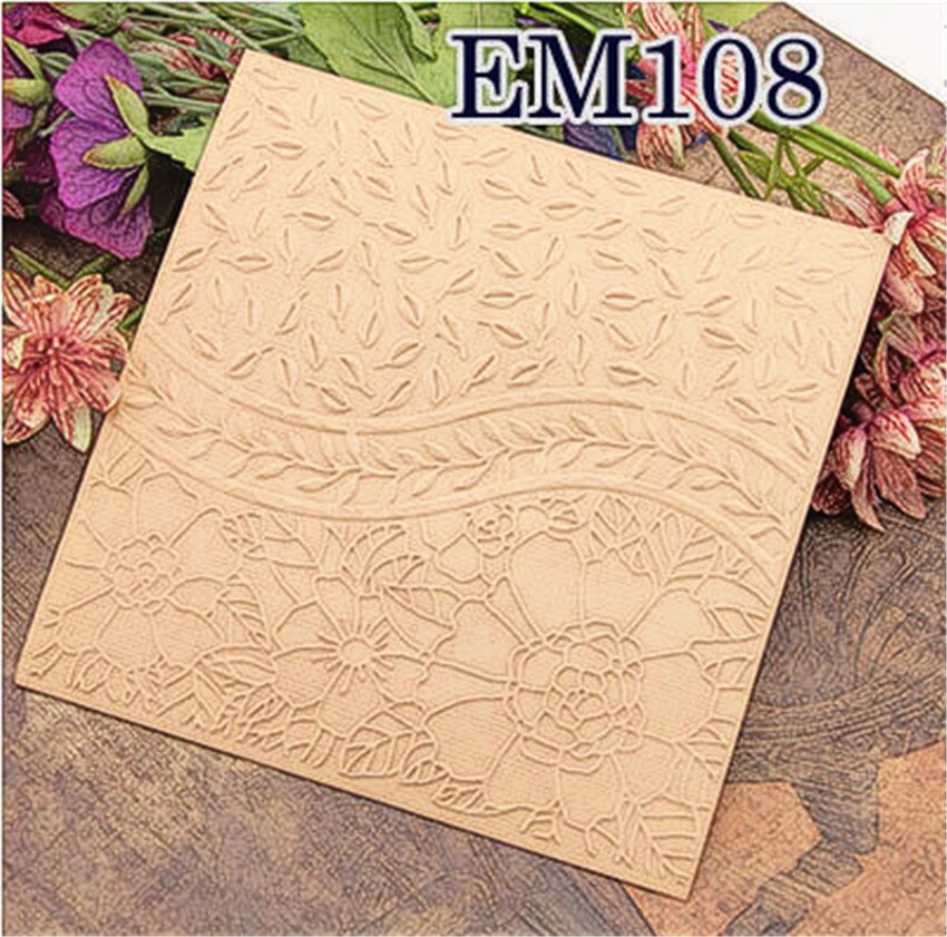 15x15cm flowerbeds Embossing folders Plastic bump Scrapbooking DIY Template Fondant indentation Cake Photo Album Card Make