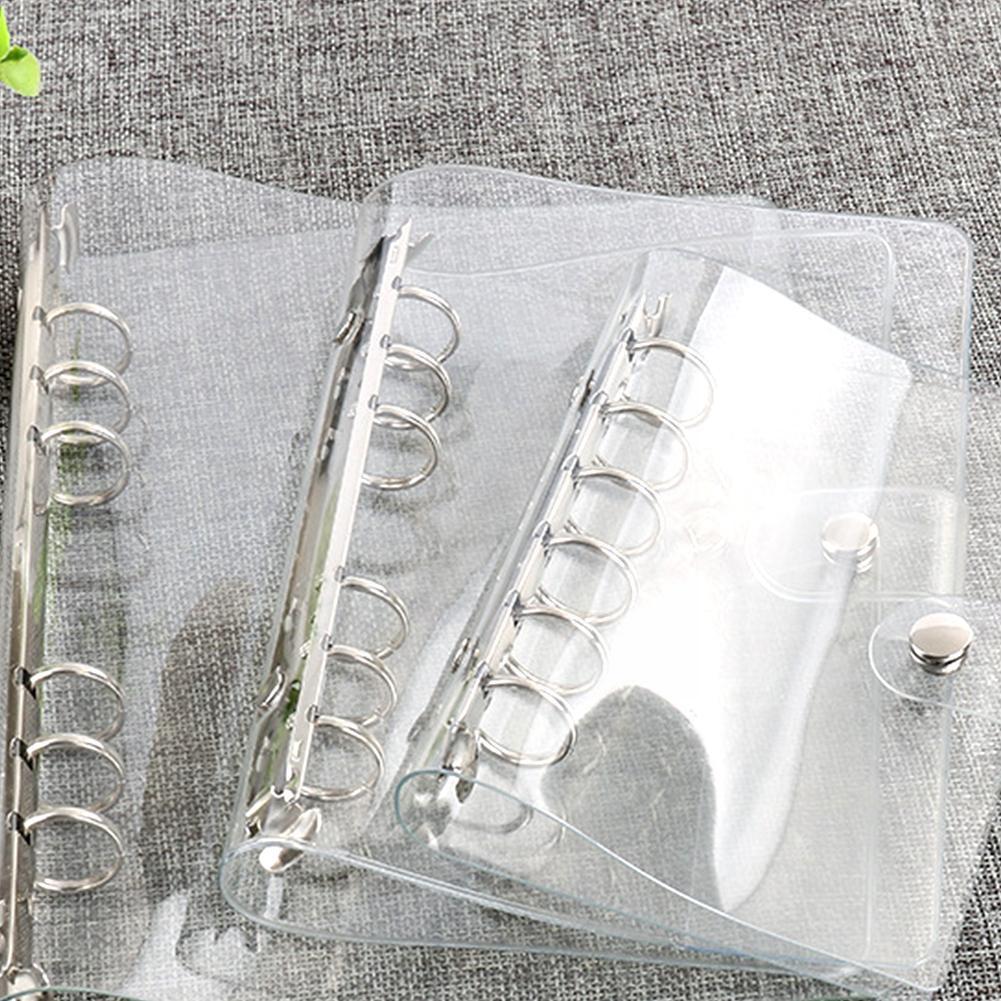 1pc Transparent Color Plastic Clip File Folder A5/a6/a7 Supplies Office Ring Agenda School Leaf Notebook Loose Binder Plann W8l1