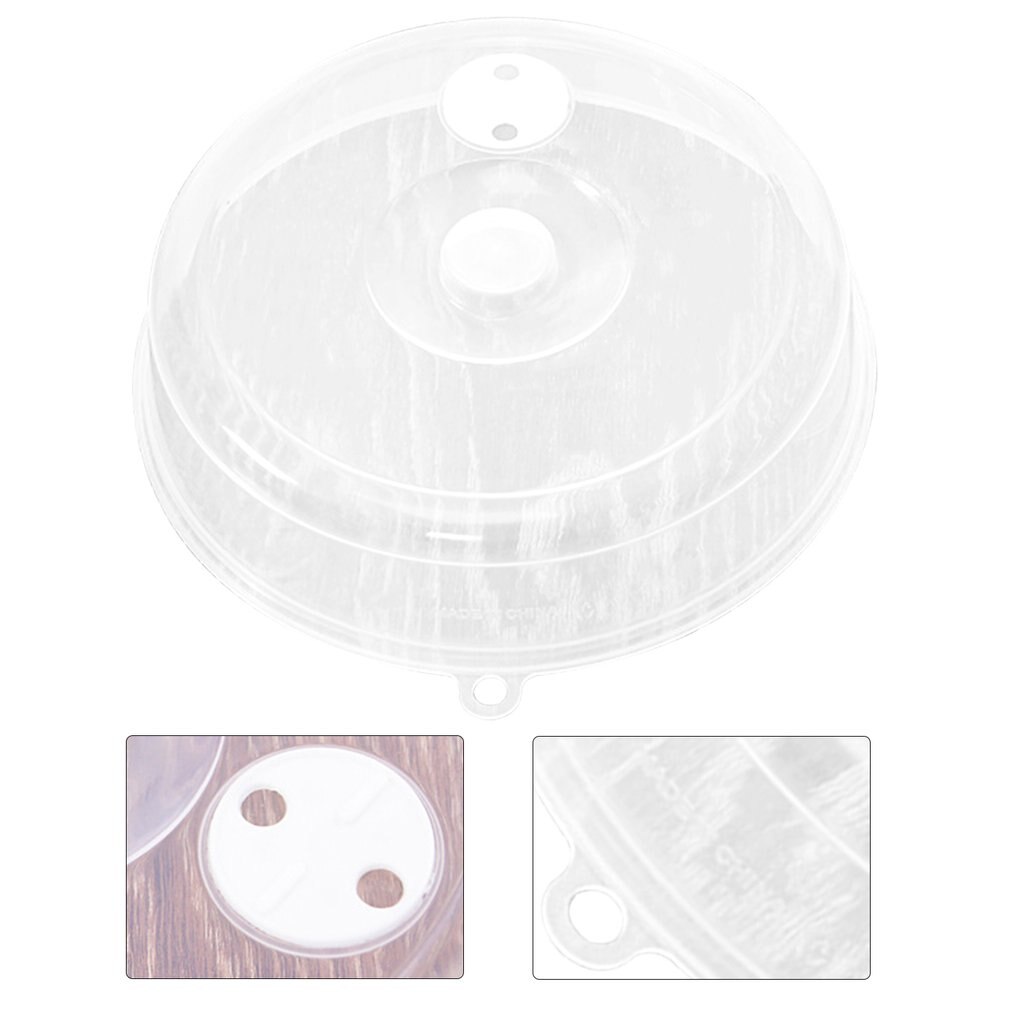 26Cm Doorschijnende Magnetron Cover Standaard Voedsel Afsluitdeksel Herbruikbare Magnetron Deksel En Deksel Voor Magnetron Servies