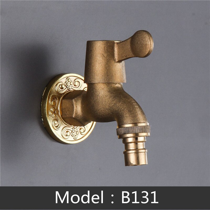 Rubinetto da giardino singolo in ottone antico rubinetto da giardino esterno montaggio a parete lavabo rubinetto lavatrice rubinetti Mocio raccordo per irrigazione: B131