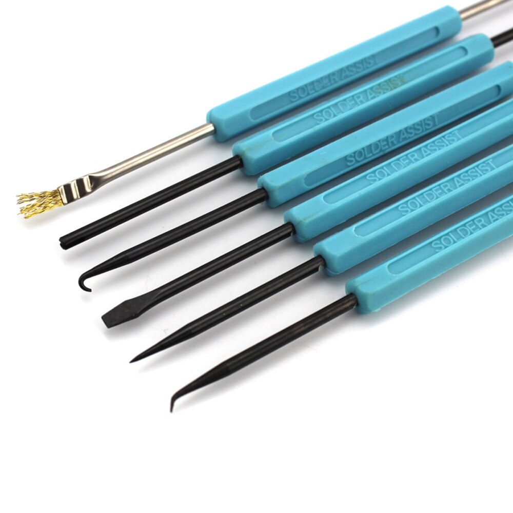 6 In 1 Auxiliary Soldering Tools Kit PCB Circuit Boards Welding Plate Dismantling Tools Pointed Needle Accessories