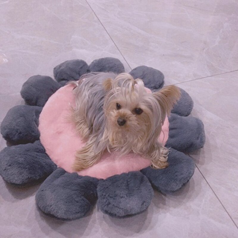 Voermat voor huisdieren, bloemenmat voor huisdieren, dubbellaags, waterdichte kattenbakmat, meerdere kleuren om uit te kiezen, kennelmat voor honden en katten