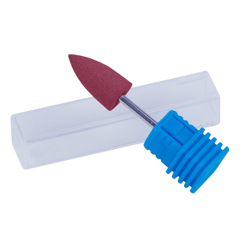 Broca de silicona de goma para uñas, pulidora rotativa para manicura, accesorios, herramientas de pulido de pies: Rojo